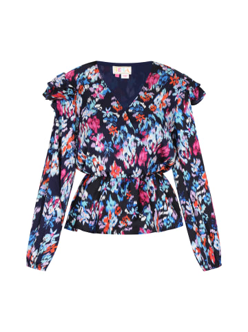 IZIA Damen Bluse in Blau Mehrfarbig