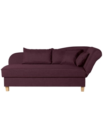 58 aufm Kessel RECAMIERE mit Armteil rechts klappbar Katia Flachgewebe Buche/burgund