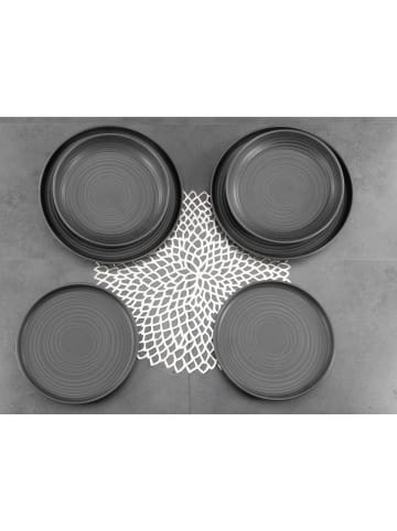 CreaTable Teller Uno Set 12 teilig in Schwarz in Schwarz