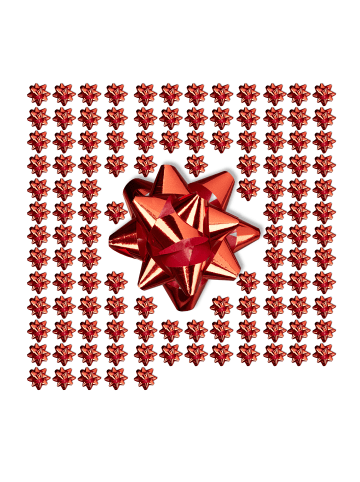 relaxdays 300x Geschenkschleifen in Rot