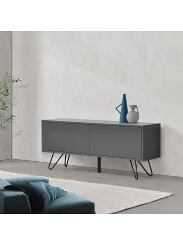 en.casa Sideboard Bollebygd in Grau (H)46.5cm (B)110cm (T)30cm