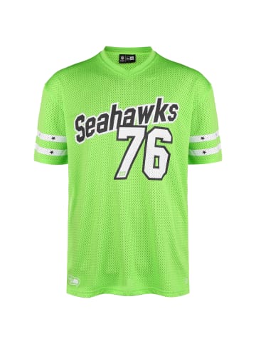 NEW ERA Print-Shirt NFL Seattle Seahawks Stripe Sleeve Oversized in grün / weiß