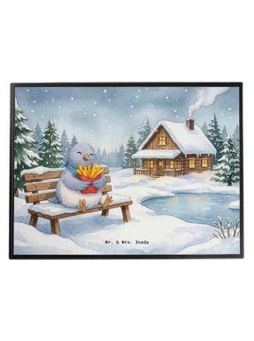 Mr. & Mrs. Panda Schreibtischunterlage Taube Winter Pommes Desig... in Weiß