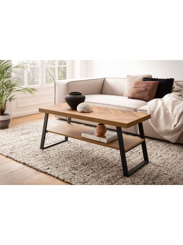 FineBuy Couchtisch in Braun / MDF / 100x40x41