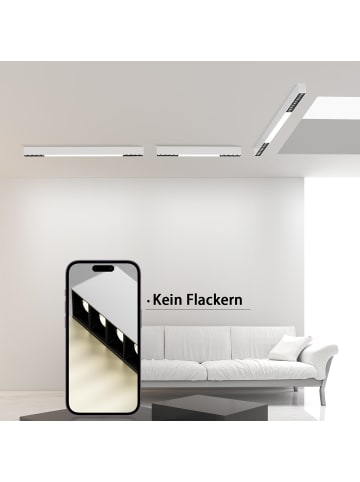 ZMH LED Deckenleuchte in weiß Dimmbar Lang 17W Bürolampe Modern L 53CM