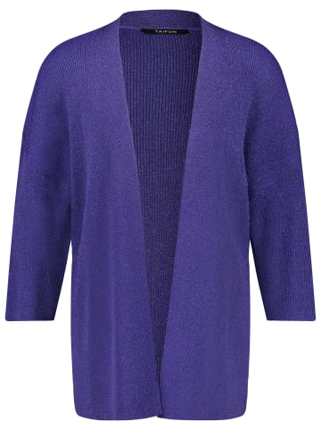 TAIFUN Jacke Strick in Purple Ink