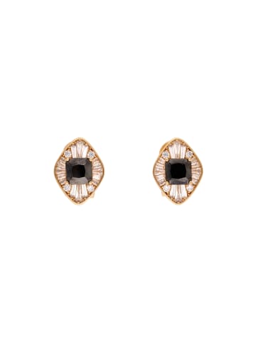 gaya Women Earrings in Rose Gold Black