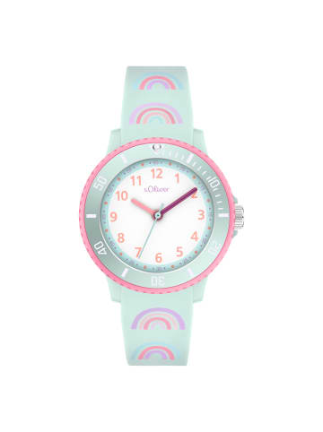 s.Oliver Armbanduhr Regenbogen in blau