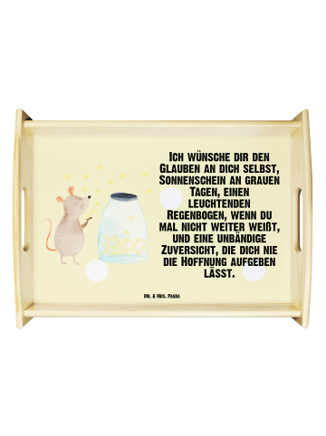 Mr. & Mrs. Panda Tablett Maus Sterne mit Spruch in Gelb Pastell