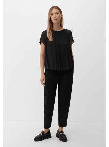 s.Oliver BLACK LABEL Bluse kurzarm in Schwarz