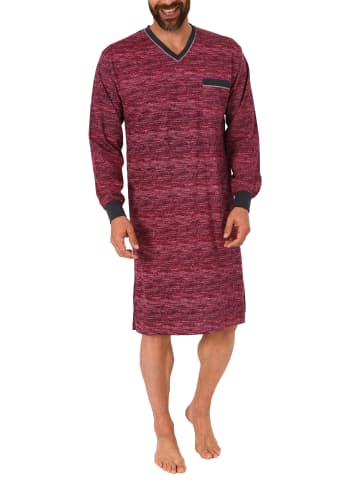 NORMANN Nachthemd langarm print - 48432 in rot
