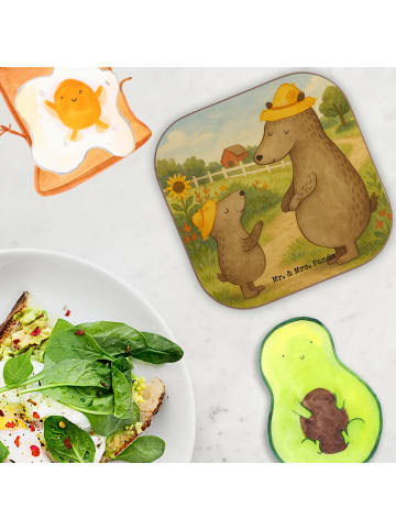 Mr. & Mrs. Panda Untersetzer für Gläser Bären mit Hut Design ohn... in Weiß