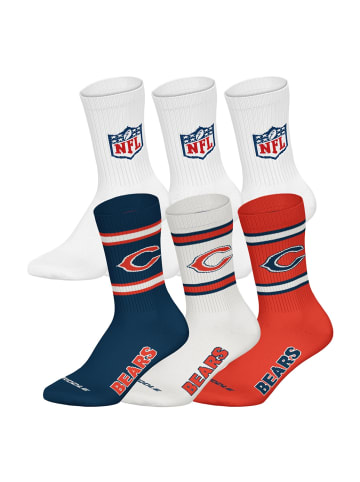 NFL Socken 6er Pack in Chicago Bears/Weiß