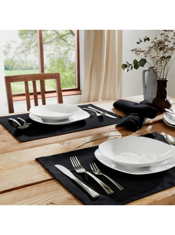 Erwin Müller Tischset 2er-Pack Madrid in schwarz
