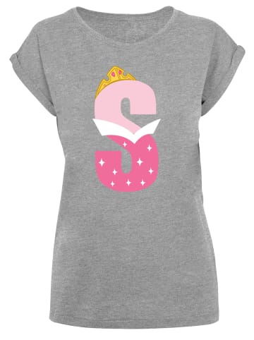 F4NT4STIC T-Shirt Disney Alphabet S Is For Sleeping Beauty in grau meliert