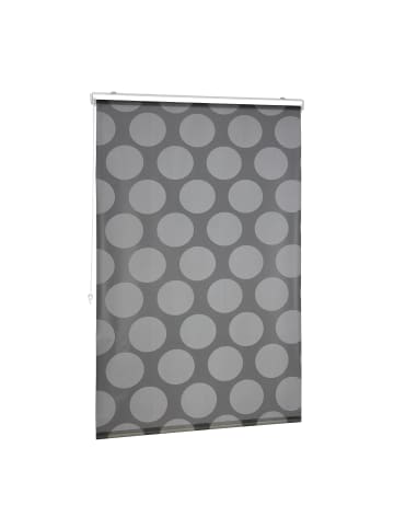 relaxdays Duschrollo Punkte in Grau - (B)100 x (H)240 cm