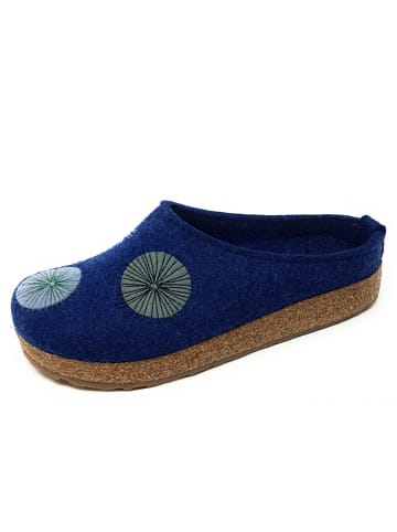 HAFLINGER Hausschuh Griizzly Radius  in Blau