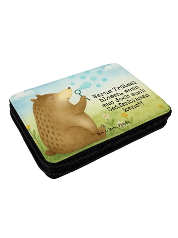 Mr. & Mrs. Panda Menschretui Bär Seifenblasen Design mit Spruch in Weiß