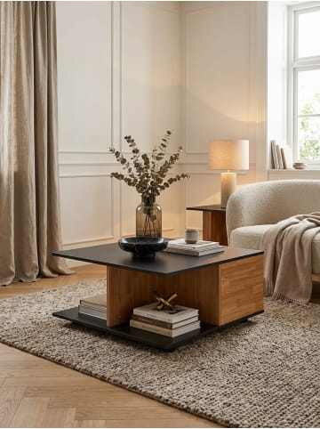 KADIMA DESIGN Couchtisch Praktisch | 2 Laden, Mobil, Melamin in Anthrazit