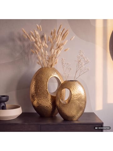 FineBuy Vase in Gold / Aluminium / 29x17x39
