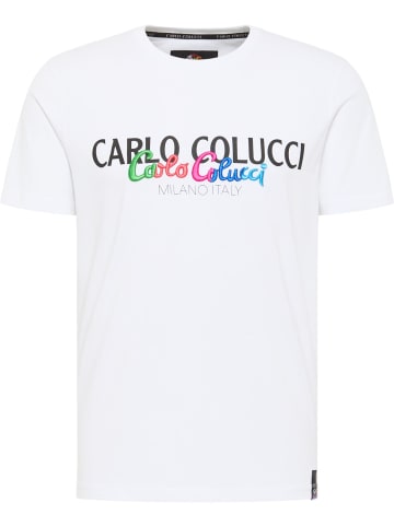 Carlo Colucci T-Shirt Camisa in Weiß