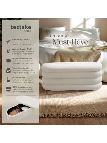 tectake Polsterbank Altu mit großem Stauraum, 110 x 45 x 42 cm