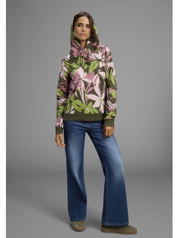 Laura Scott Sweater in khaki bedruckt