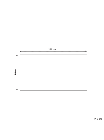 Beliani Kurzflor SOFULU in Weiß/Blau - (W) 80 x (H) 3 x (L) 150 cm