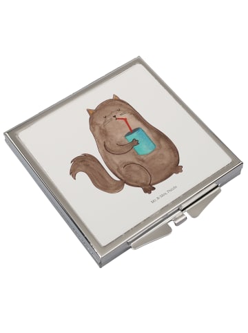 Mr. & Mrs. Panda Schminkspiegel Katze Dose ohne Spruch in Weiß