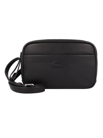 Lacoste City Court Umhängetasche Leder 21.5 cm in noir