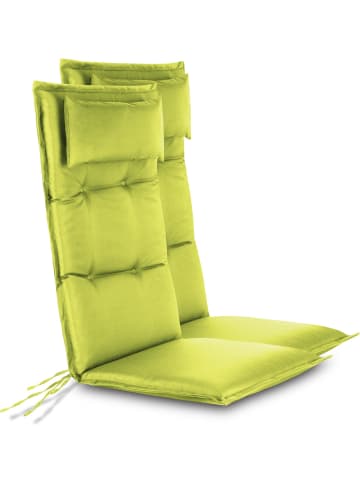 Aspero 2 Hochlehner Stuhlauflagen Sitzpolster in Grün