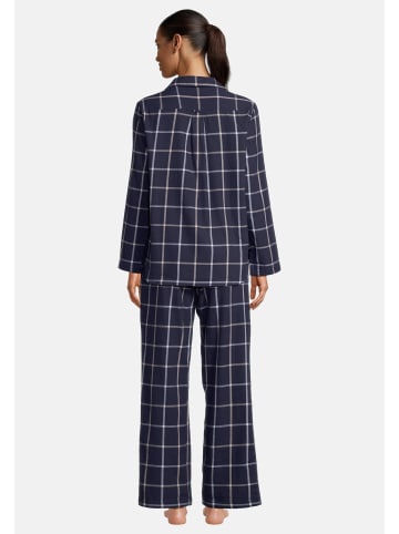 Seidensticker Schlafanzug Classic Flanell in Navy