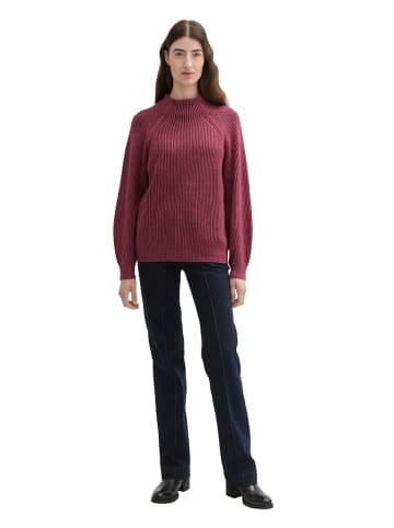 Tom Tailor Pullover in blackberry rib structure