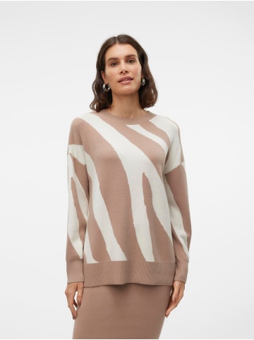 Vero Moda Strickpullover in Silver Mink