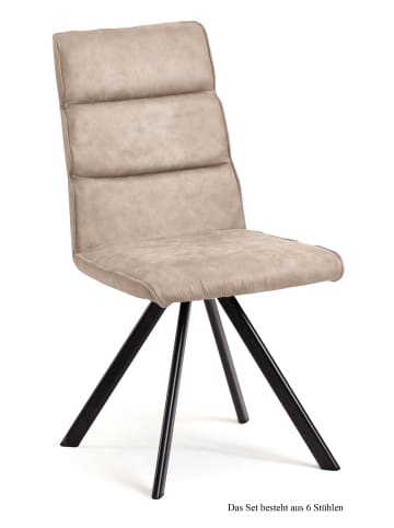 58 aufm Kessel ESSZIMMERSTUHL (6er-Set) Ddene 47x92x60 Schwarz/Natur