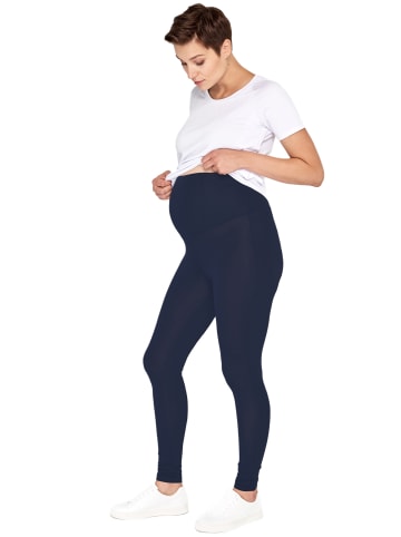 Cool Mama Schwangerschafts-Leggings Basic in blau