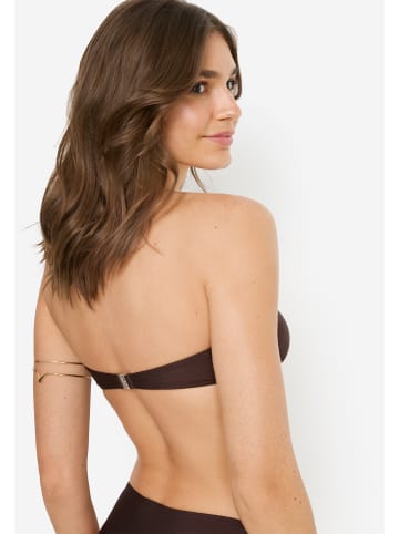 LSCN BY LASCANA Bandeau-Bikini-Top in dark brown
