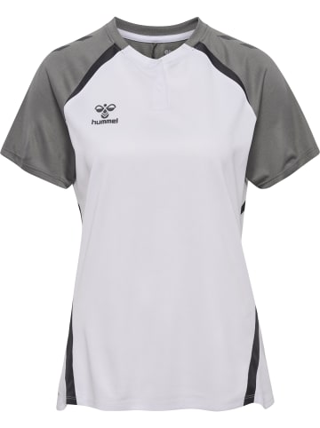 Hummel Druckknopf Polo Hmllead Damen in WHITE/STEEL GRAY