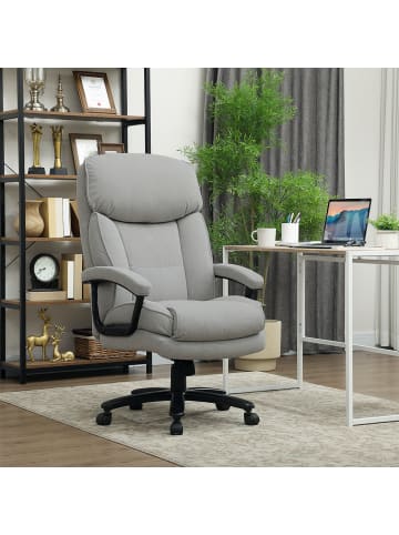 HOMCOM Bürostuhl in Hellgrau 79L x 68,5B x 125H cm