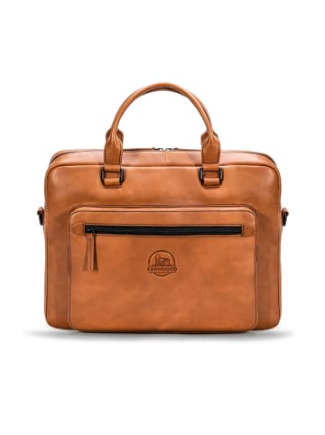 Farmhood Memphis Aktentasche Leder 38.5 cm Laptopfach in cognac