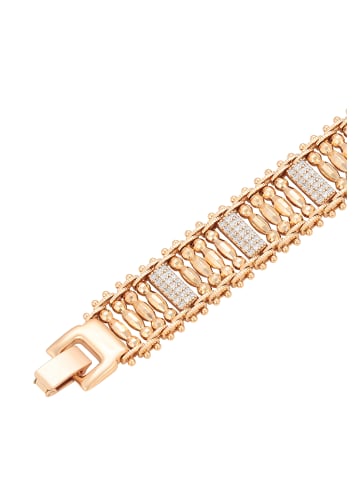 faina Women Link Bracelet With Rhinestones in Rose Gold