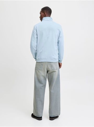 Jack & Jones Sweatshirt mit halbem Reißverschluss in Skyway