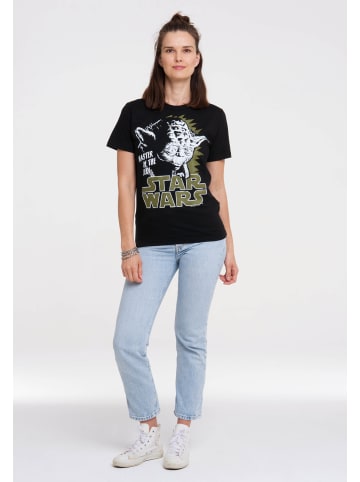 Logoshirt T-Shirts Star Wars - Yoda in schwarz