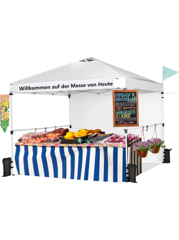 COSTWAY 3x3m Pop Up Pavillon in Weiß