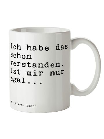 Mr. & Mrs. Panda Tasse Ich habe das schon... mit Spruch in Weiß