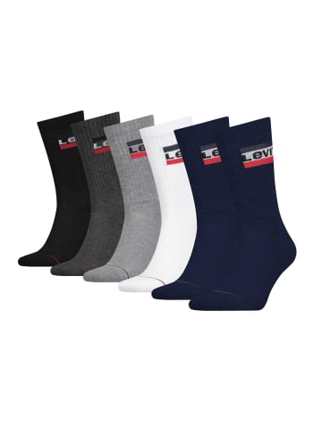 Levi´s Socken 6er Pack in Weiß/Grau/Blau
