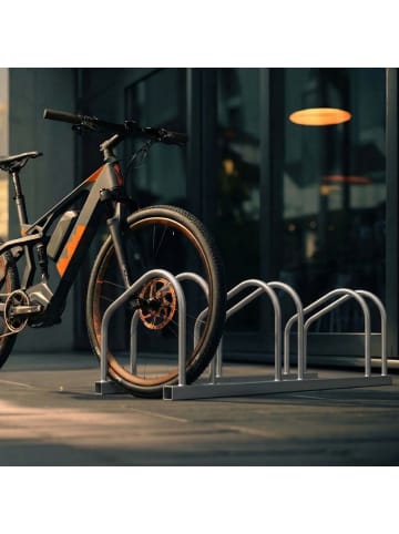 relaxdays Fahrradständer in Silber - 3 Räder