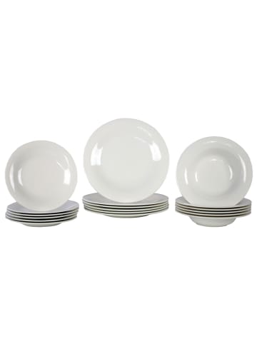 Villeroy & Boch 18-tlg. Teller-Set New Cottage Basic in Weiß – in weiß