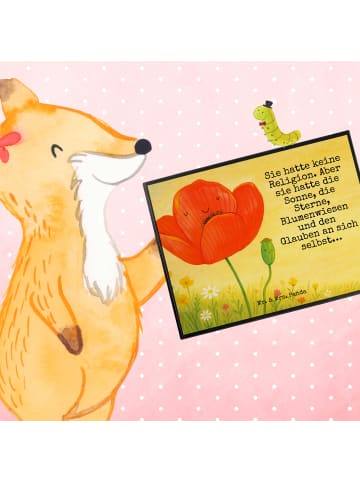 Mr. & Mrs. Panda Schreibunterlage Blume Mohnblume Design mit Spruch in Weiß