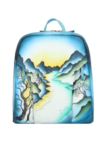 Greenland Nature Art+Craft City Rucksack Leder 37 cm in handbemalt